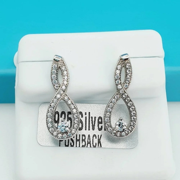 "925 Sterling Silver CZ Beautiful Earrings for Women, 1USPAR4225 - Picture 11 of 11